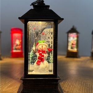 Christmas LED Snowman Lantern | Mini Holiday Decor Night Light
